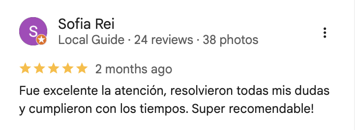 Google review screenshot from a SaludyVos patient 3